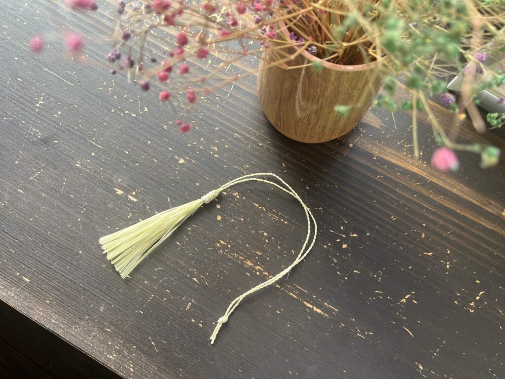 伝統工芸からむしで作るタッセル体験